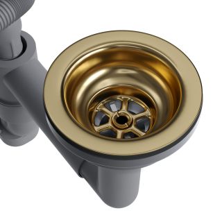 Выпуск для кухонной мойки Reflexion Part RX9003GD брашированное золото